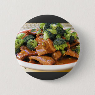 Szechwan Beef Broccoli Food Dinner 6 Cm Round Badge