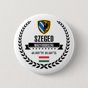 Szeged 6 Cm Round Badge