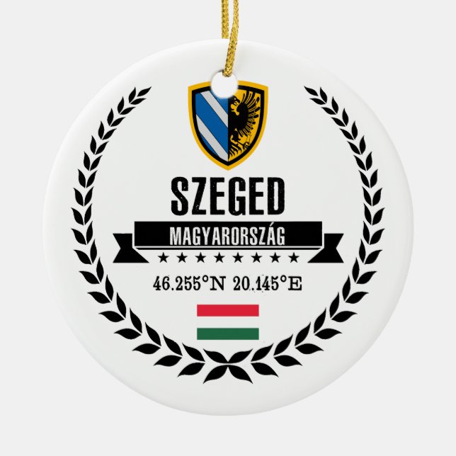 Szeged Ceramic Tree Decoration (Front)