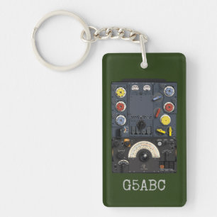 T1154 R1155 Lancaster Bomber WWII Radio call sign Key Ring
