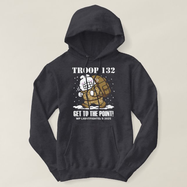 T132 -- GET TO THE POINT! Hoodie (Design Front)