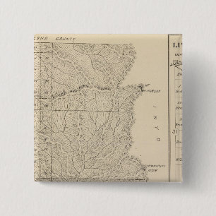 T1417S R3235E Tulare County Section Map 15 Cm Square Badge