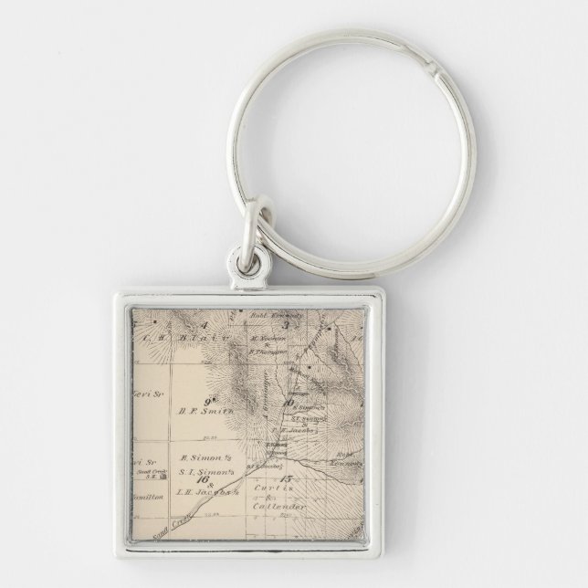 T15S R25E Tulare County Section Map Key Ring (Front)