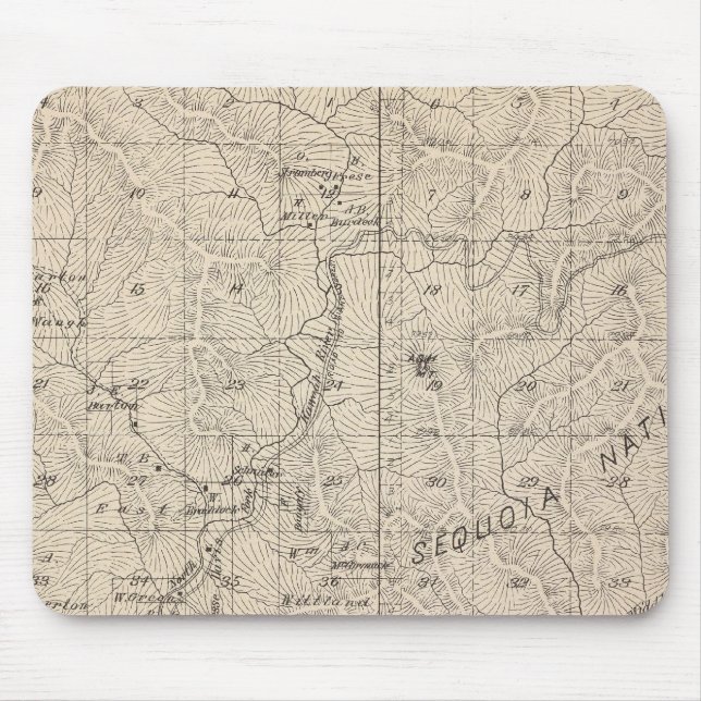 T1617S R2829E Tulare County Section Map Mouse Pad (Front)