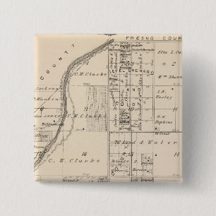 T16S R23E Tulare County Section Map 15 Cm Square Badge