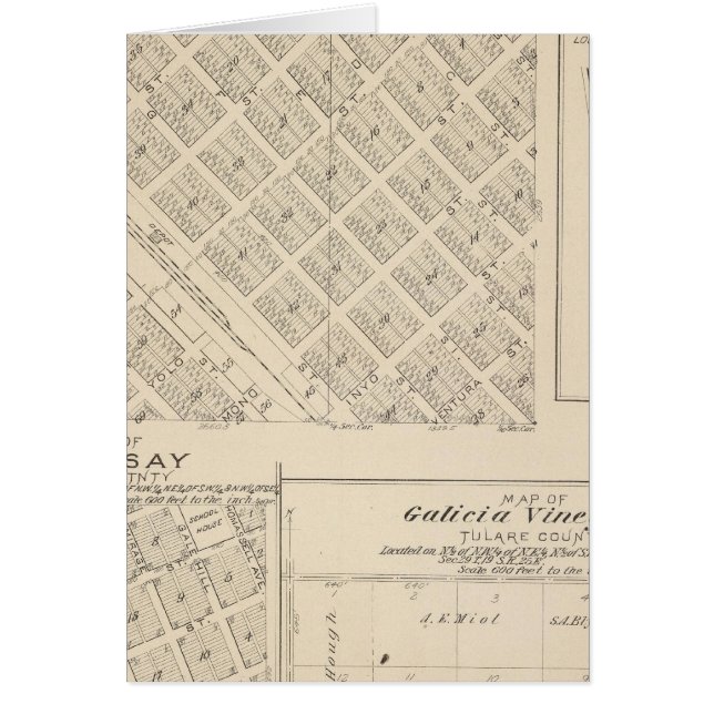 T16S R24E Tulare County Section Map (Front)