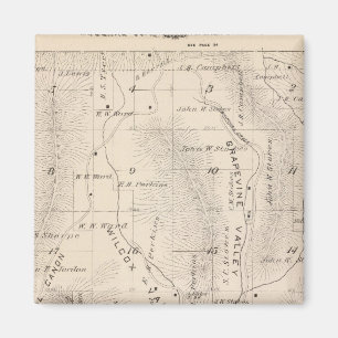 T16S R26E Tulare County Section Map Magnet