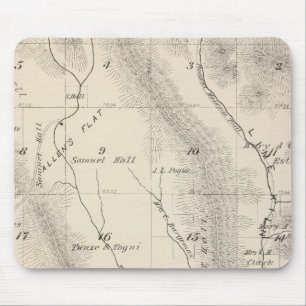 T16S R27E Tulare County Section Map Mouse Pad