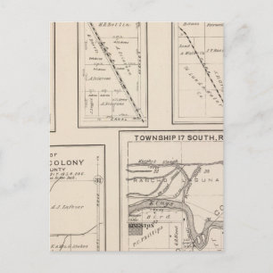 T17S R21E Tulare County Section Map Postcard
