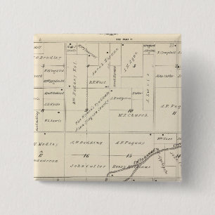 T17S R24E Tulare County Section Map 15 Cm Square Badge