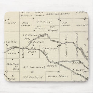 T17S R25E Tulare County Section Map Mouse Pad