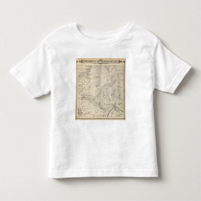 T17S R27E Tulare County Section Map Toddler T-Shirt (Front)