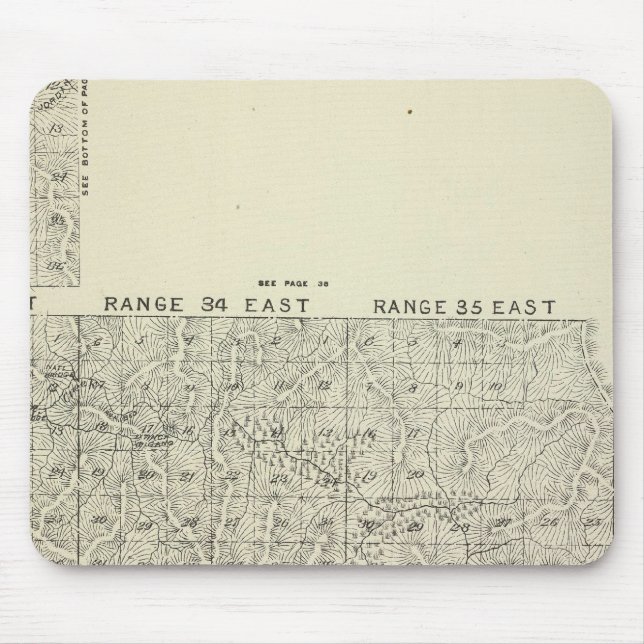 T1820S R3236E Tulare County Section Map Mouse Pad (Front)