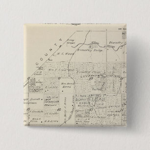 T18S R21E Tulare County Section Map 15 Cm Square Badge