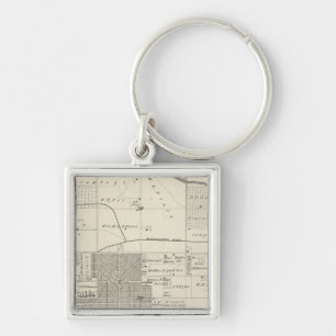 T18S R25E SW 1/4 Tulare County Section Map Key Ring