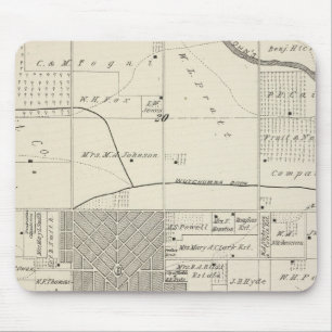 T18S R25E SW 1/4 Tulare County Section Map Mouse Pad