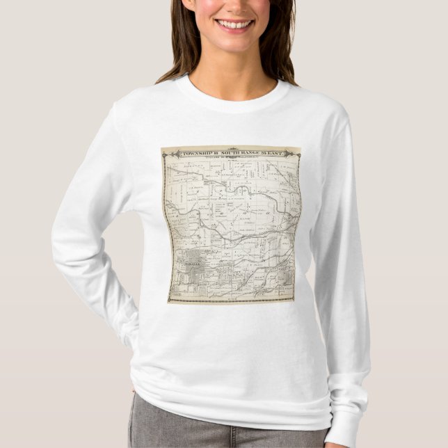 T18S R25E Tulare County Section Map T-Shirt (Front)