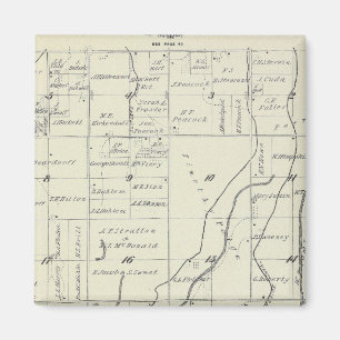 T19S R22E Tulare County Section Map Magnet