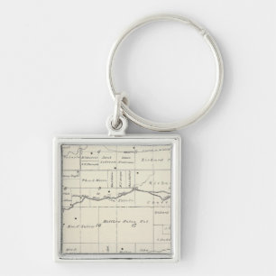 T19S R23E Tulare County Section Map Key Ring