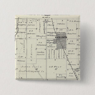 T19S R26E Tulare County Section Map 15 Cm Square Badge