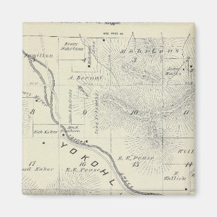 T19S R27E Tulare County Section Map Magnet