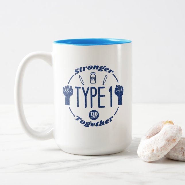 T1 Stronger Together Two-Tone Coffee Mug (With Donut)