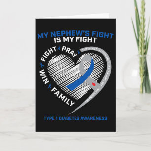T1d Aunt Juvenile Diabetic Awareness Nephew Type 1 Card
