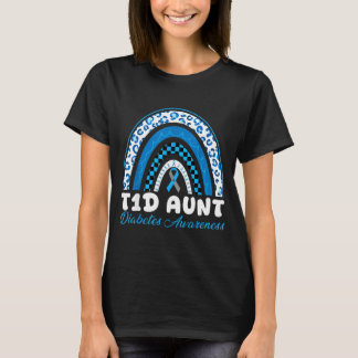 T1d aunt type 1 diabetes awareness blue grey T-Shirt