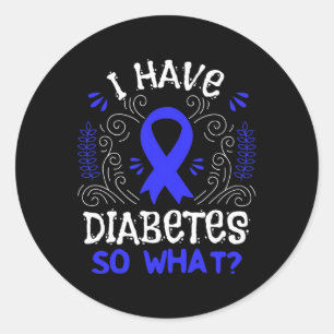 T1d Awareness Ribbon Gift For Juvenile Diabetes Pa Classic Round Sticker