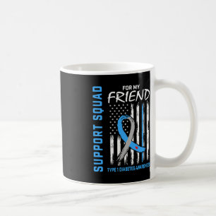 T1D Awareness US Flag Friend Type 1 Diabetes Match Coffee Mug
