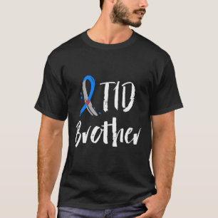 T1D Brother  Type 1 Diabetes Awareness Blue Grey R T-Shirt