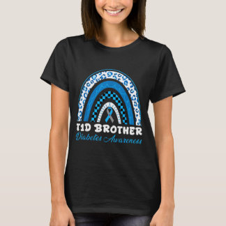 T1d brother type 1 diabetes awareness blue grey T-Shirt