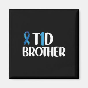T1d Brother Type 1 Diabetes Awareness Brother Kids Magnet