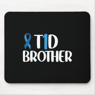 T1d Brother Type 1 Diabetes Awareness Brother Kids Mouse Pad