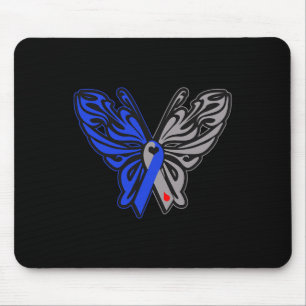 T1d Butterfly Type 1 Diabetes Awareness Ribbon Mouse Pad