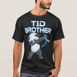 T1D Dabbing panda t1d brother Type 1 Diabetes Awar T-Shirt