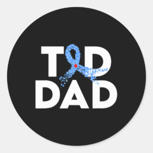 T1d Dad Type 1 Diabetes Awareness Insulin Family S Classic Round Sticker