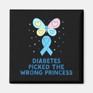 T1d Diabetes Warrior Butterfly Princess Diabetes A Magnet