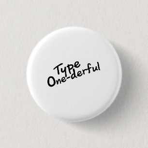 T1D Diabetic Diabetes Gifts 3 Cm Round Badge