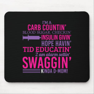 T1d Diabetic Fun Type 1 Diabetes Awareness Men Wom Mouse Pad