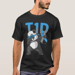 T1D Diabetic Panda Bear Dab Dance Type 1 Diabetes T-Shirt