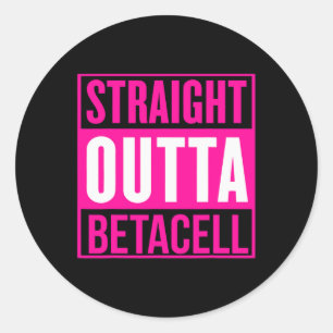 T1D Diabetic Type 1 Diabetes Awareness Men Women F Classic Round Sticker