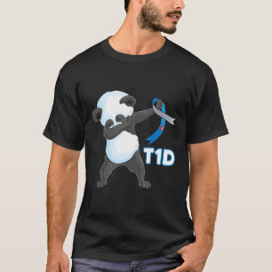 T1d Fun Cute Dabbing Panda Type 1 Diabetes Awarene T-Shirt