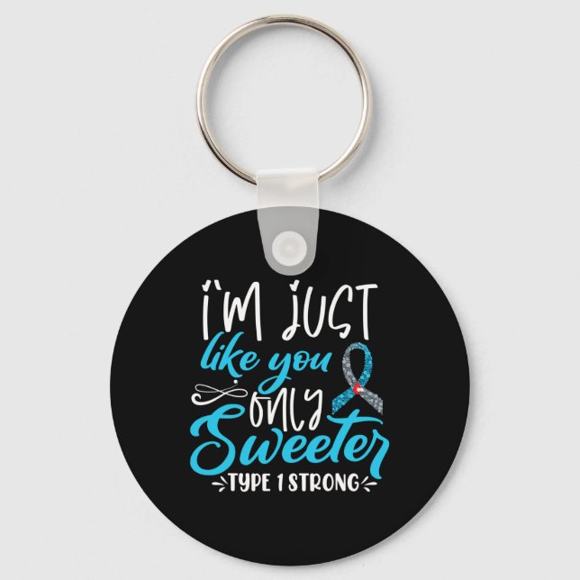 T1d Kids Diabetes Awareness  Key Ring (Front)