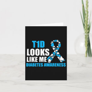 T1d Looks Like Me Diabetes Awareness Gift  Card