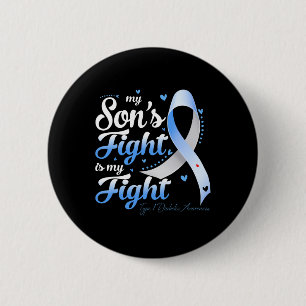 T1d Mum Dad Parents My Son's Fight Type 1 Diabetes 6 Cm Round Badge