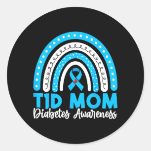 T1d Mum Diabetes Awareness Classic Round Sticker