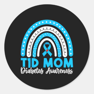 T1d Mum Diabetes Awareness Design Classic Round Sticker