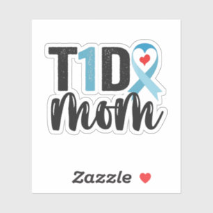 T1D Mum Diabetes Awareness Ribbon Family Gift