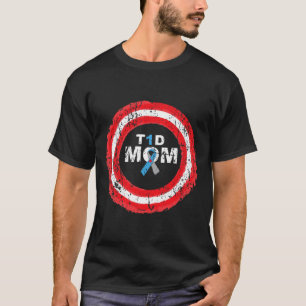 T1d Mum Diabetes Awareness Ribbon Ring T-Shirt